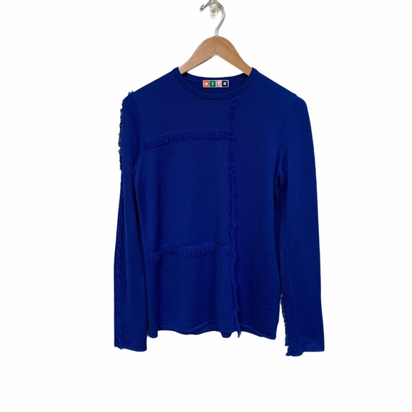 MSGM Fleece Wool Fringe Knit Sweater - Picture 7 of 10